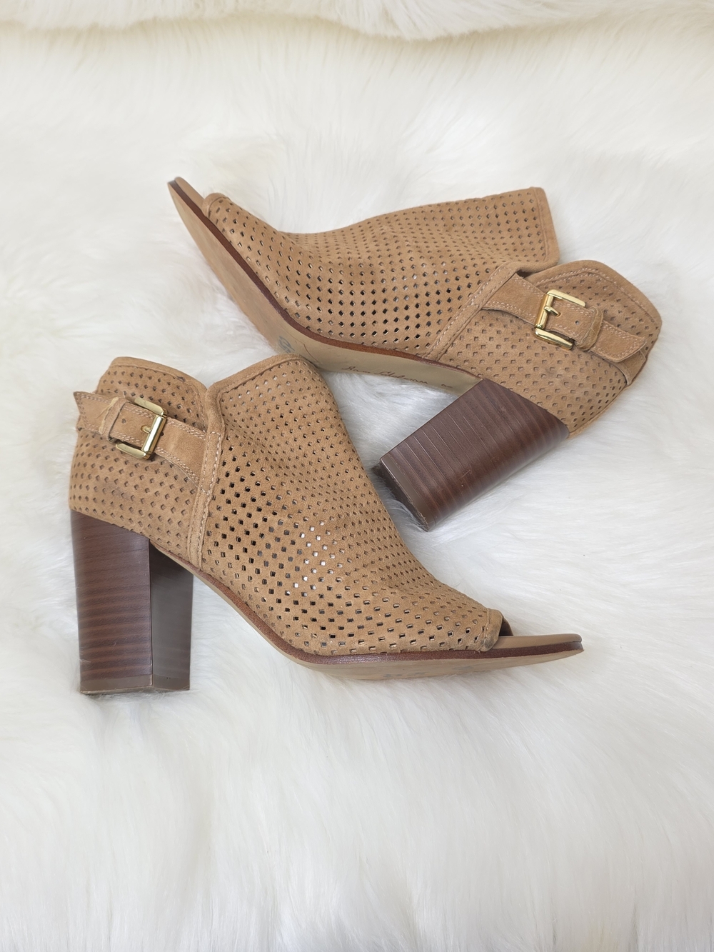 Brown Heeled Ankle Booties, 8, Sam Edelman